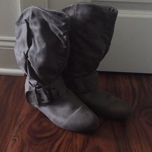 Gray boots